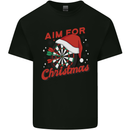 Darts Aim for Christmas Funny Xmas Kids T-Shirt Childrens Black