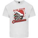 Darts Aim for Christmas Funny Xmas Kids T-Shirt Childrens White