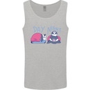 Day Night Gaming Panda Gamer Video Games Mens Vest Tank Top Sports Grey