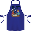 Deadly Games Ouija Board For Kids Grim Reaper Cotton Apron 100% Organic Royal Blue
