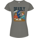 Deadly Games Ouija Board For Kids Grim Reaper Womens Petite Cut T-Shirt Charcoal