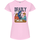Deadly Games Ouija Board For Kids Grim Reaper Womens Petite Cut T-Shirt Light Pink