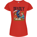Deadly Games Ouija Board For Kids Grim Reaper Womens Petite Cut T-Shirt Red