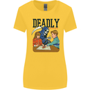 Deadly Games Ouija Board For Kids Grim Reaper Womens Wider Cut T-Shirt Yellow