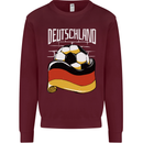 Deutschland Football German Germany Soccer Kids Sweatshirt Jumper Maroon