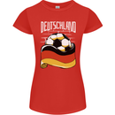 Deutschland Football German Germany Soccer Womens Petite Cut T-Shirt Red
