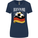 Deutschland Football German Germany Soccer Womens Wider Cut T-Shirt Navy Blue