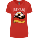 Deutschland Football German Germany Soccer Womens Wider Cut T-Shirt Red