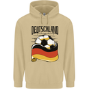 Deutschland Football Germany German Soccer Mens 80% Cotton Hoodie Sand