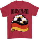 Deutschland Football Germany German Soccer Mens T-Shirt 100% Cotton Red