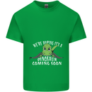 Dinosaur Coming Soon New Baby Pregnancy Kids T-Shirt Childrens Irish Green