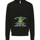 Dinosaur Coming Soon New Baby Pregnancy Mens Sweatshirt Jumper Black