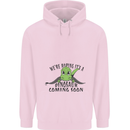 Dinosaur Coming Soon New Baby Pregnancy Pregnant Mens 80% Cotton Hoodie Light Pink