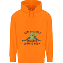 Dinosaur Coming Soon New Baby Pregnancy Pregnant Mens 80% Cotton Hoodie Orange