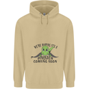 Dinosaur Coming Soon New Baby Pregnancy Pregnant Mens 80% Cotton Hoodie Sand