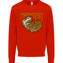 Dinosaur Fossil Paleontology Skeleton Mens Sweatshirt Jumper Bright Red