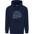 Distressed 51st Birthday Made In 1972 Mens 80% Cotton Hoodie Navy Blue