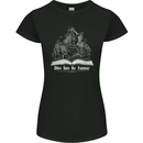 Dive into Fantasy Book Reading Bookworm Dragon Womens Petite Cut T-Shirt Black