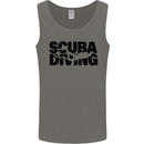 Diver Silhouette Scuba Diving Mens Vest Tank Top Charcoal