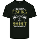 Do Not Wash My Lucky Fishing Funny Fisherman Kids T-Shirt Childrens Black