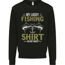 Do Not Wash My Lucky Fishing Funny Fisherman Mens Sweatshirt Jumper Black