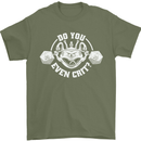 Do You Even Crit Role Play Game RPG Gym Mens T-Shirt 100% Cotton Military Green