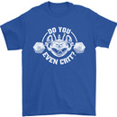 Do You Even Crit Role Play Game RPG Gym Mens T-Shirt 100% Cotton Royal Blue