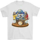 Dog Jazz Band Funny Music Mens T-Shirt 100% Cotton White