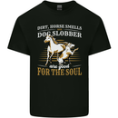 Dog & Horse Funny Quote Kids T-Shirt Childrens Black