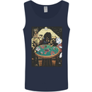 Dogs Playing Poker Mens Vest Tank Top Navy Blue