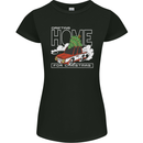 Drifting Home for Christmas Car Drift Funny Xmas Womens Petite Cut T-Shirt Black