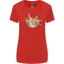 Drum Salute Drummer Drumming Womens Wider Cut T-Shirt Red