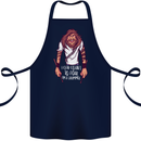 Drummer Count to 4 Funny Drumming Drum Cotton Apron 100% Organic Navy Blue