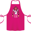 Drummer Count to 4 Funny Drumming Drum Cotton Apron 100% Organic Pink