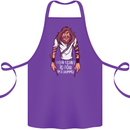 Drummer Count to 4 Funny Drumming Drum Cotton Apron 100% Organic Purple