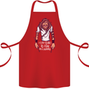 Drummer Count to 4 Funny Drumming Drum Cotton Apron 100% Organic Red