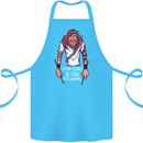 Drummer Count to 4 Funny Drumming Drum Cotton Apron 100% Organic Turquoise