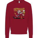 Drunk Santa Funny Christmas Alcohol Beer Xmas Kids Sweatshirt Jumper Red