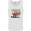 Drunk Santa Funny Christmas Alcohol Beer Xmas Mens Vest Tank Top White