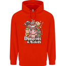 Dungeons & Axolotl Role Play Games RPG Mens 80% Cotton Hoodie Bright Red