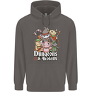 Dungeons & Axolotl Role Play Games RPG Mens 80% Cotton Hoodie Charcoal
