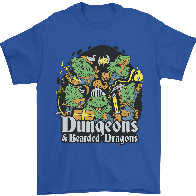 Dungeons & Dragons Role Play Games RPG Mens T-Shirt 100% Cotton Royal Blue