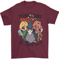 Dungeons & Horses Role Play Games RPG Mens T-Shirt 100% Cotton Maroon
