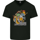 Dungeons & Lizards Role Play Games RPG Mens V-Neck Cotton T-Shirt Black