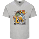Dungeons & Lizards Role Play Games RPG Mens V-Neck Cotton T-Shirt Sports Grey