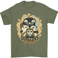 Dungeons & Panda Bears Role Play Games RPG Mens T-Shirt 100% Cotton Military Green