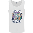 Dungeons & Sharks Role Play Games RPG Mens Vest Tank Top White