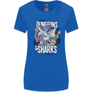 Dungeons & Sharks Role Play Games RPG Womens Wider Cut T-Shirt Royal Blue