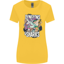 Dungeons & Sharks Role Play Games RPG Womens Wider Cut T-Shirt Yellow
