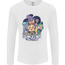 Dungeons & Sloths Role Play Games RPG Mens Long Sleeve T-Shirt White
